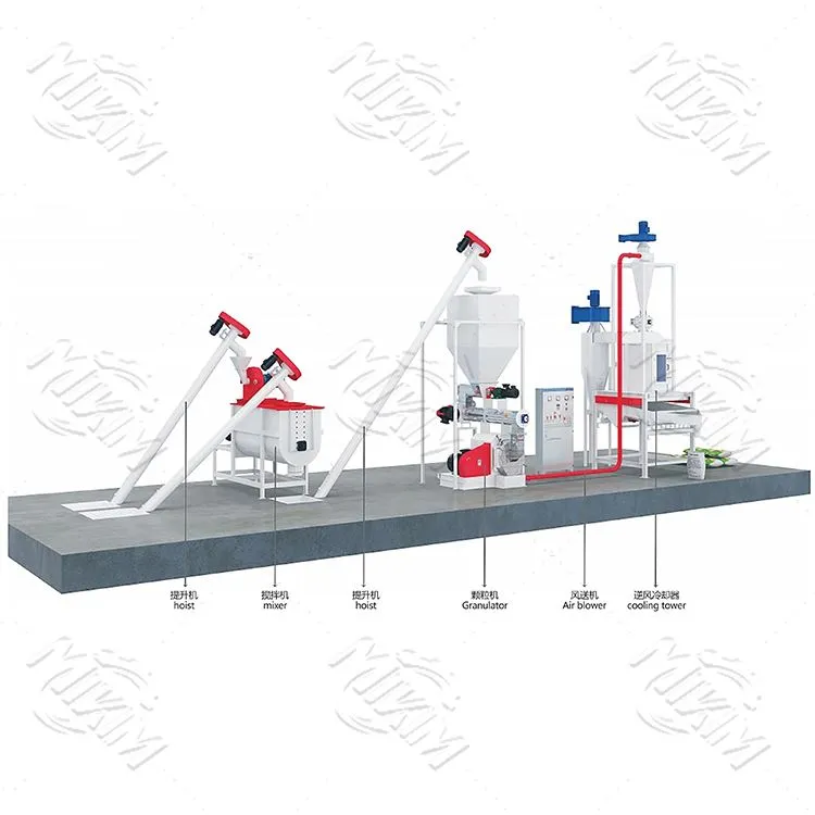 1-2 T/H خط إنتاج تغذية الدواجن